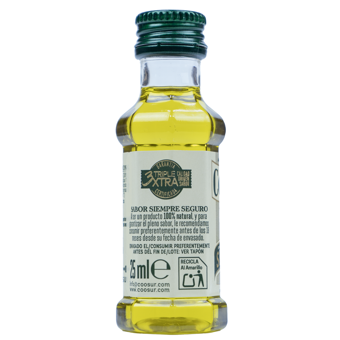 Caja de 300 uds miniaturas de aceite de oliva virgen extra 25 ml